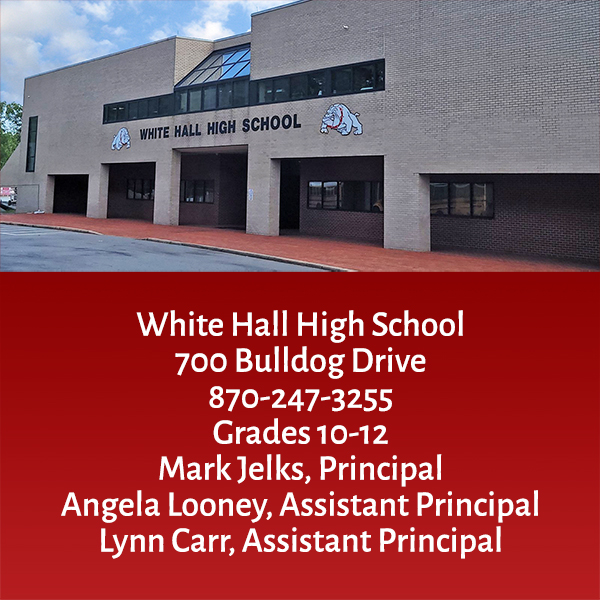 Entrance of White Hall High School - link